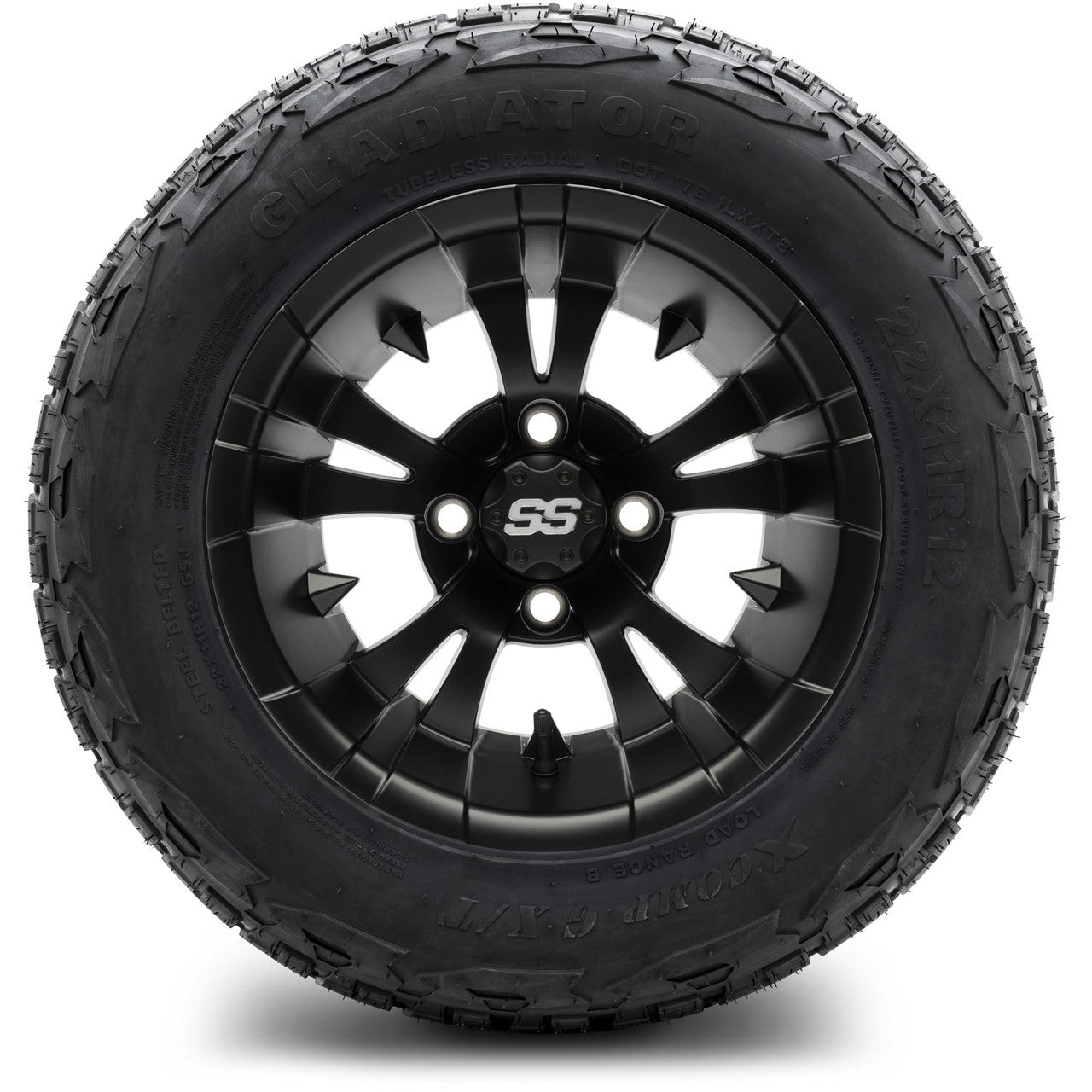 MODZ® 12" Vampire Matte Black Wheels & Off-Road Tires Combo