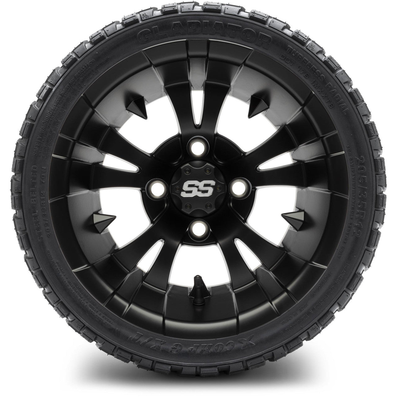 MODZ® 12" Vampire Matte Black Wheels & Off-Road Tires Combo