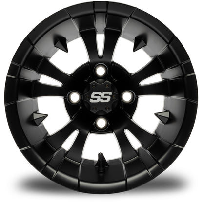 MODZ® Vampire Matte Black 12" Golf Cart Wheel