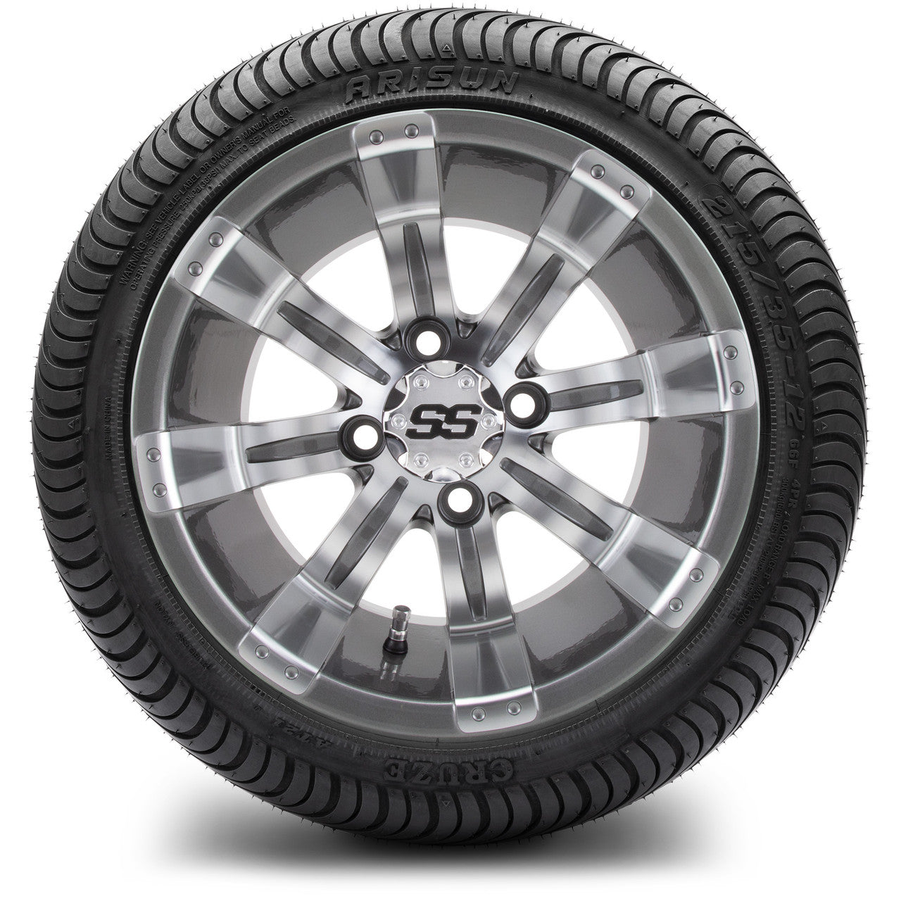 MODZ® 12" Tempest Gunmetal Wheels & Street Tires Combo