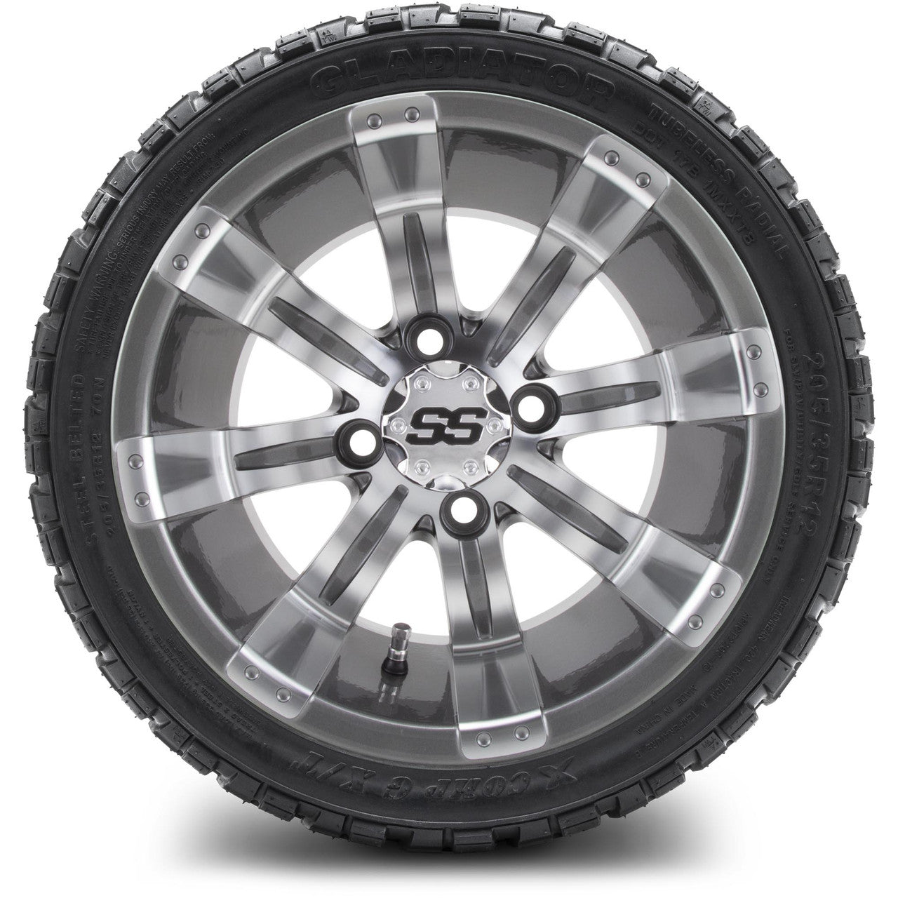 MODZ® 12" Tempest Gunmetal Wheels & Off-Road Tires Combo