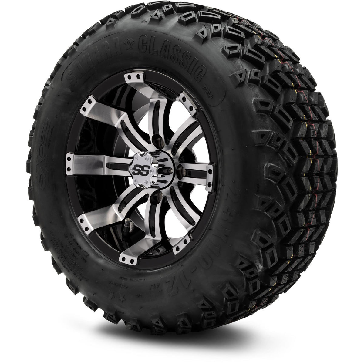 MODZ® 12" Tempest Machined Black Wheels & Off-Road Tires Combo