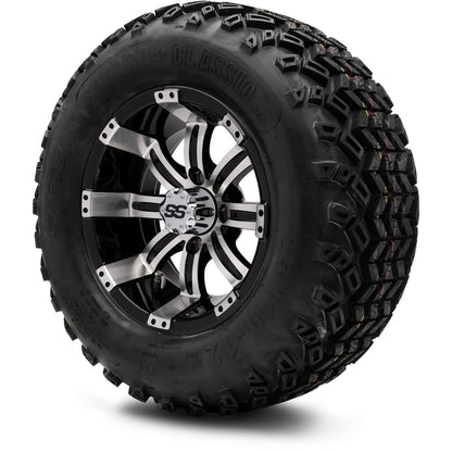 MODZ® 12" Tempest Machined Black Wheels & Off-Road Tires Combo