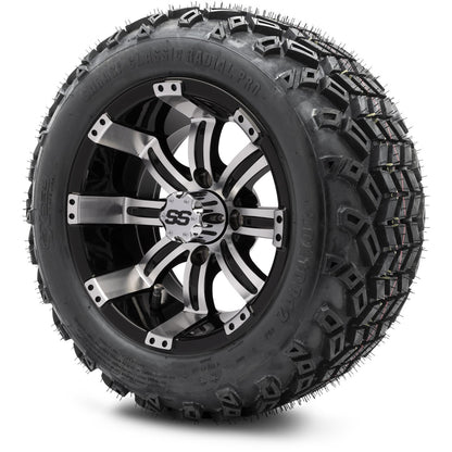 MODZ® 12" Tempest Machined Black Wheels & Off-Road Tires Combo