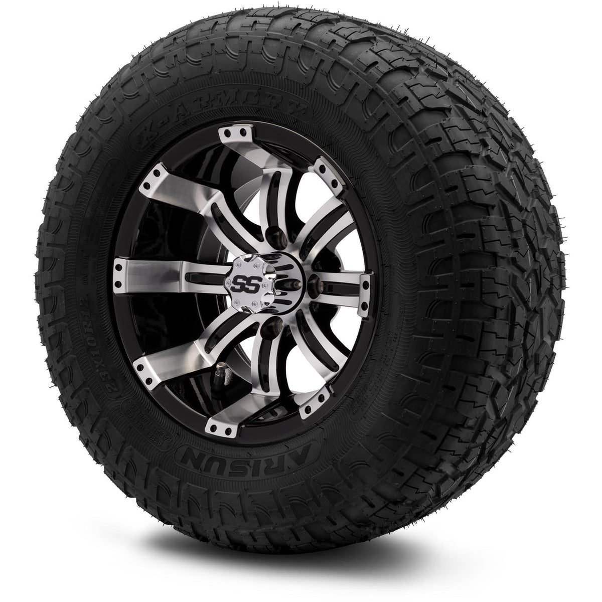 MODZ® 12" Tempest Machined Black Wheels & Off-Road Tires Combo
