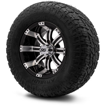 MODZ® 12" Tempest Machined Black Wheels & Off-Road Tires Combo