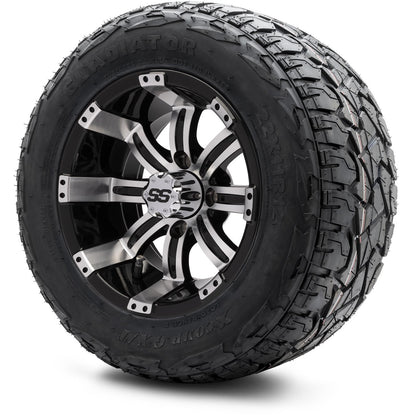 MODZ® 12" Tempest Machined Black Wheels & Off-Road Tires Combo