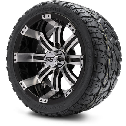 MODZ® 12" Tempest Machined Black Wheels & Off-Road Tires Combo