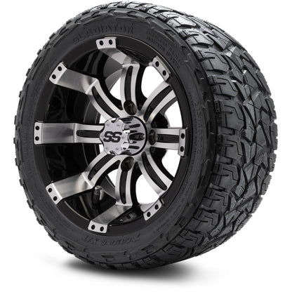 MODZ® 12" Tempest Machined Black Wheels & Off-Road Tires Combo
