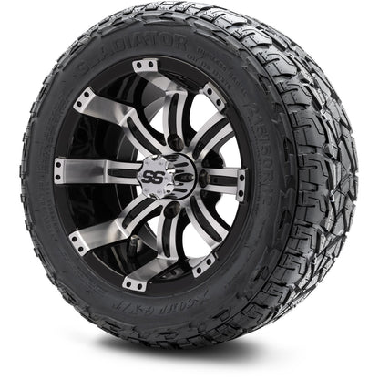 MODZ® 12" Tempest Machined Black Wheels & Off-Road Tires Combo