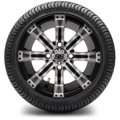 MODZ® 12" Tempest Machined Black Wheels & Street Tires Combo