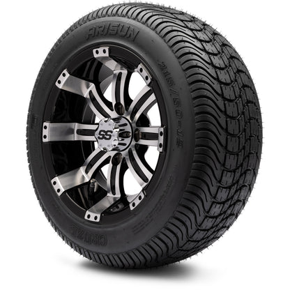 MODZ® 12" Tempest Machined Black Wheels & Street Tires Combo