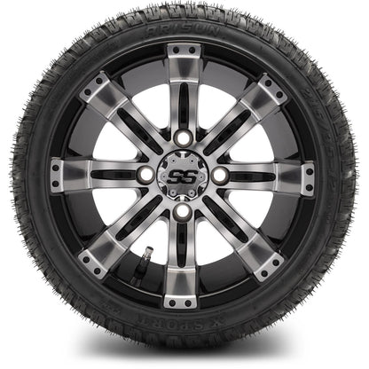 MODZ® 12" Tempest Machined Black Wheels & Street Tires Combo