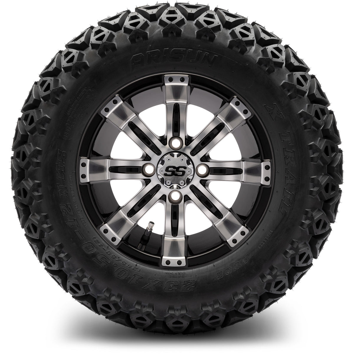 MODZ® 12" Tempest Machined Black Wheels & Off-Road Tires Combo