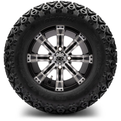 MODZ® 12" Tempest Machined Black Wheels & Off-Road Tires Combo