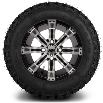 MODZ® 12" Tempest Machined Black Wheels & Off-Road Tires Combo