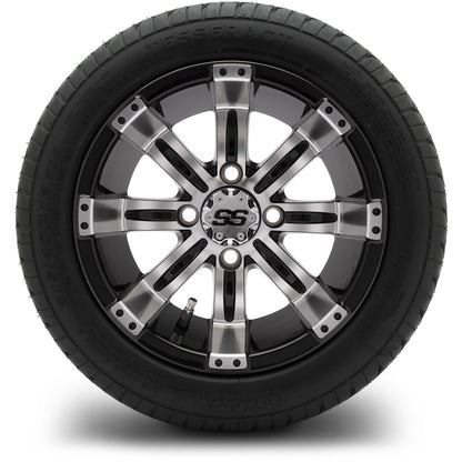 MODZ® 12" Tempest Machined Black Wheels & Street Tires Combo