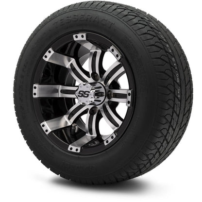MODZ® 12" Tempest Machined Black Wheels & Street Tires Combo