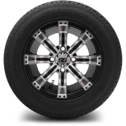MODZ® 12" Tempest Machined Black Wheels & Street Tires Combo