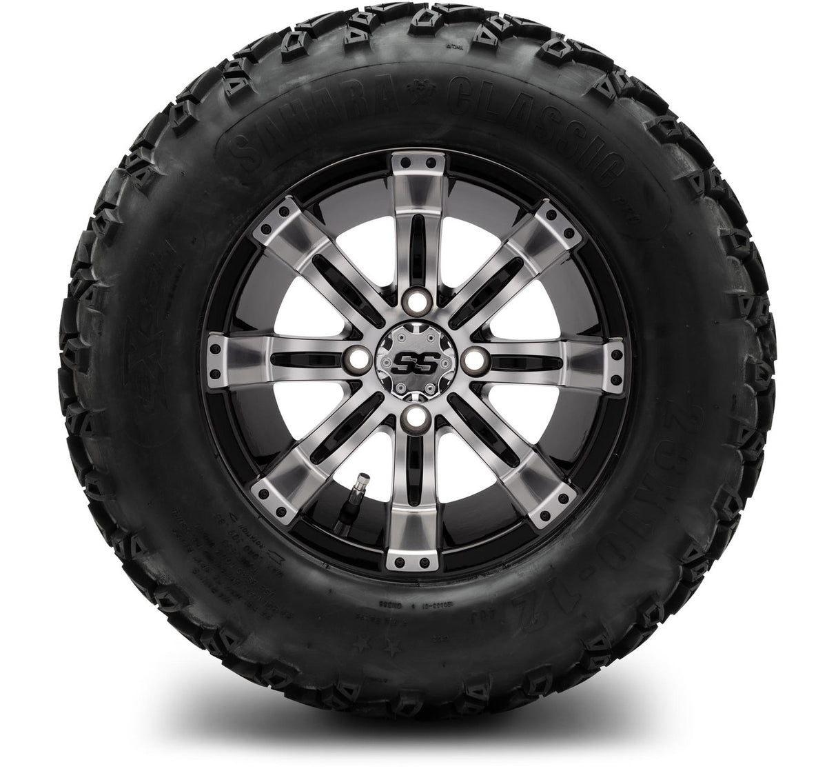 MODZ® 12" Tempest Machined Black Wheels & Off-Road Tires Combo
