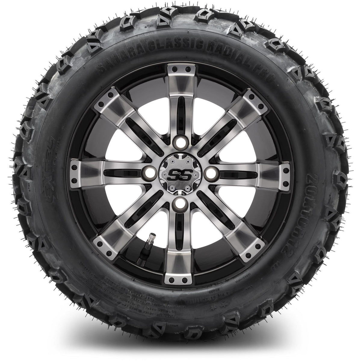 MODZ® 12" Tempest Machined Black Wheels & Off-Road Tires Combo