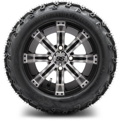 MODZ® 12" Tempest Machined Black Wheels & Off-Road Tires Combo