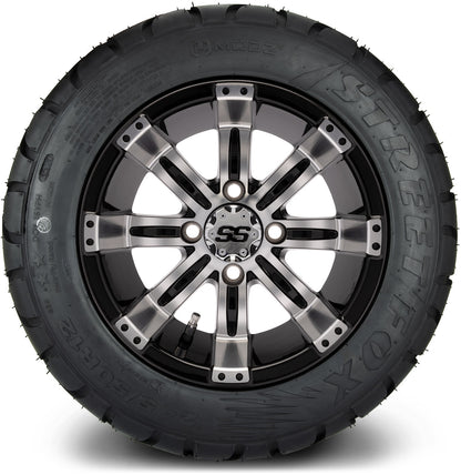 MODZ® 12" Tempest Machined Black Wheels & Street Tires Combo