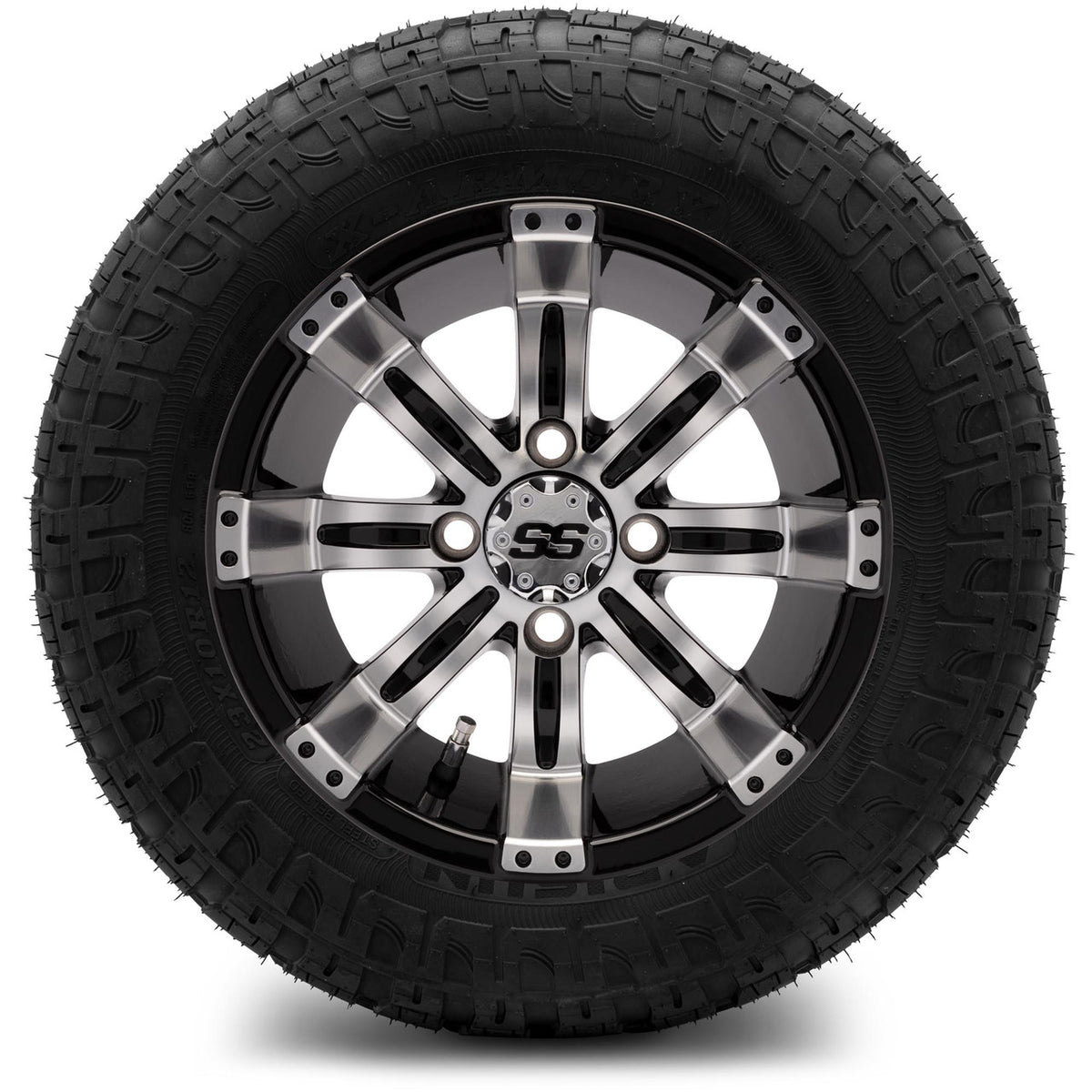 MODZ® 12" Tempest Machined Black Wheels & Off-Road Tires Combo