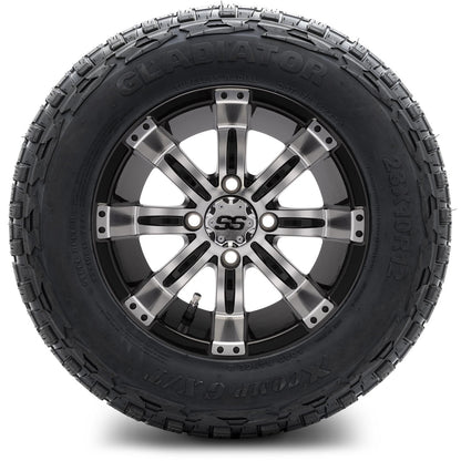 MODZ® 12" Tempest Machined Black Wheels & Off-Road Tires Combo
