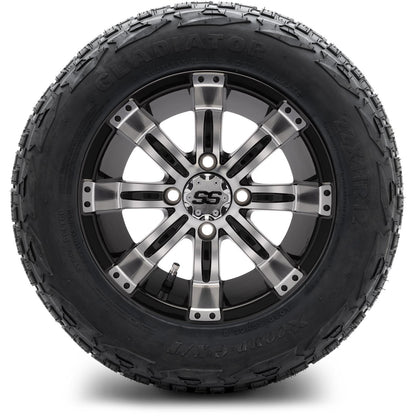 MODZ® 12" Tempest Machined Black Wheels & Off-Road Tires Combo