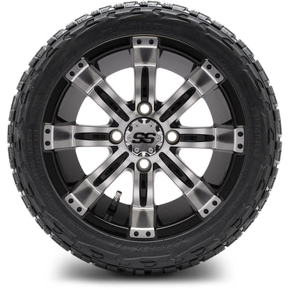 MODZ® 12" Tempest Machined Black Wheels & Off-Road Tires Combo