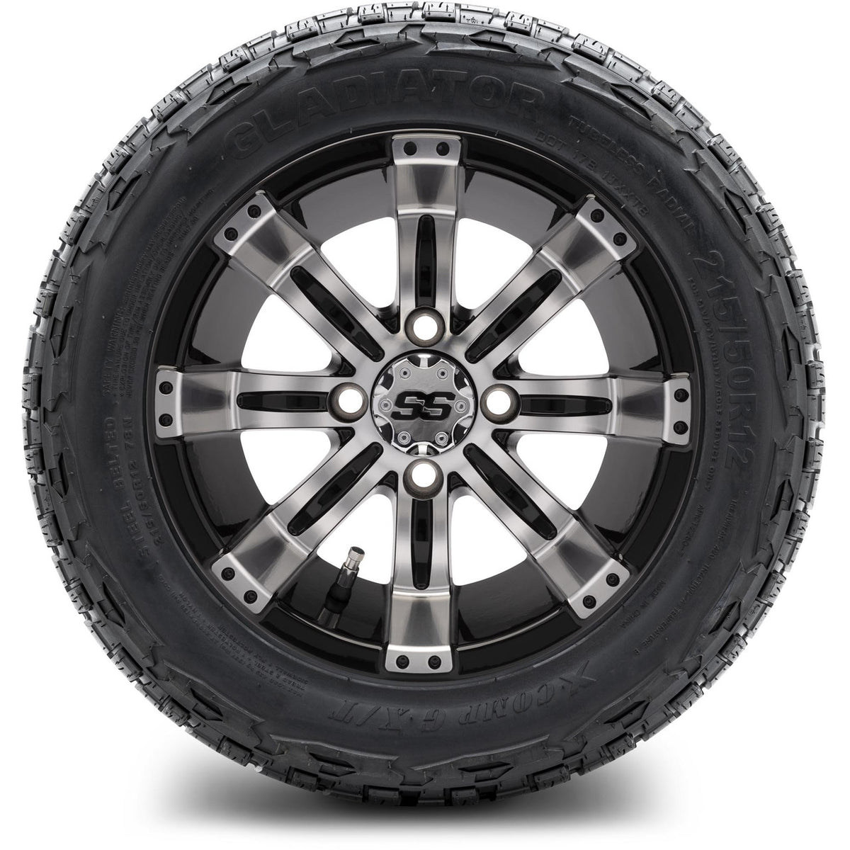 MODZ® 12" Tempest Machined Black Wheels & Off-Road Tires Combo