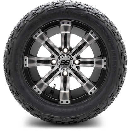MODZ® 12" Tempest Machined Black Wheels & Off-Road Tires Combo
