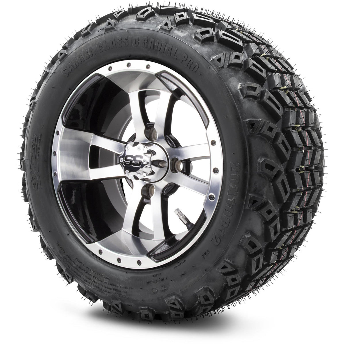 MODZ® 12" Storm Trooper Machined Black Wheels & Off-Road Tires Combo