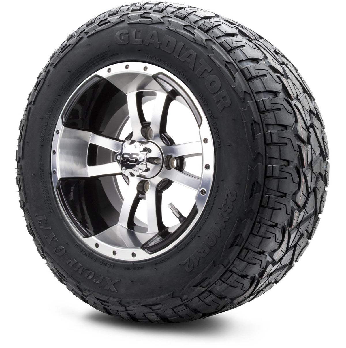 MODZ® 12" Storm Trooper Machined Black Wheels & Off-Road Tires Combo