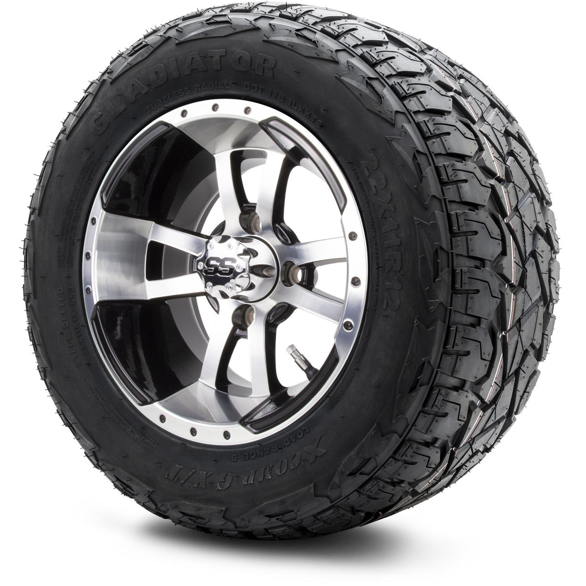 MODZ® 12" Storm Trooper Machined Black Wheels & Off-Road Tires Combo
