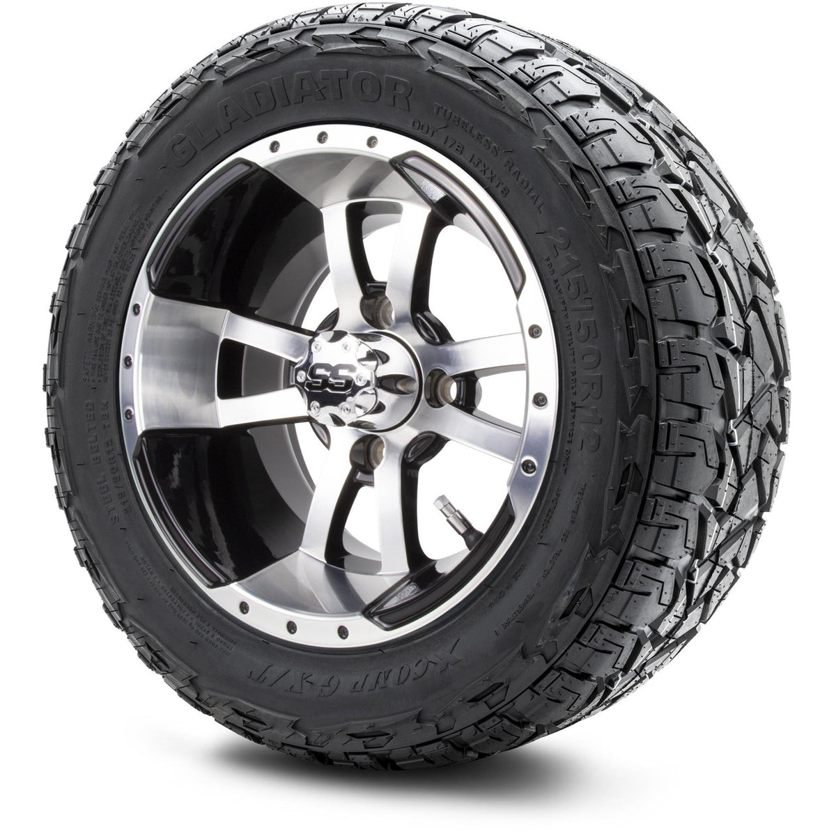 MODZ® 12" Storm Trooper Machined Black Wheels & Off-Road Tires Combo