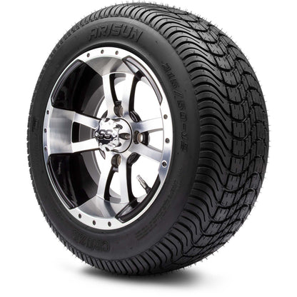 MODZ® 12" Storm Trooper Machined Black Wheels & Street Tires Combo