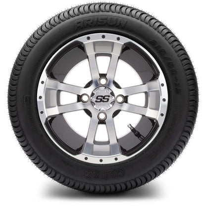 MODZ® 12" Storm Trooper Machined Black Wheels & Street Tires Combo