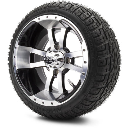 MODZ® 12" Storm Trooper Machined Black Wheels & Street Tires Combo