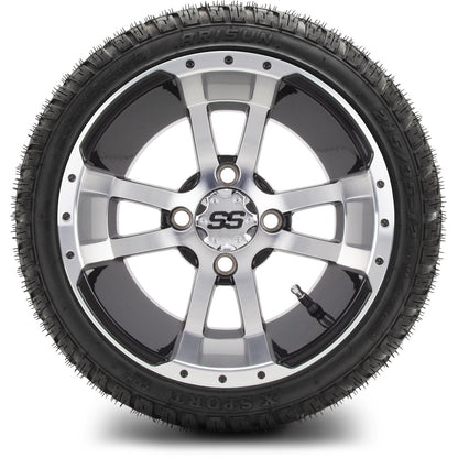 MODZ® 12" Storm Trooper Machined Black Wheels & Street Tires Combo