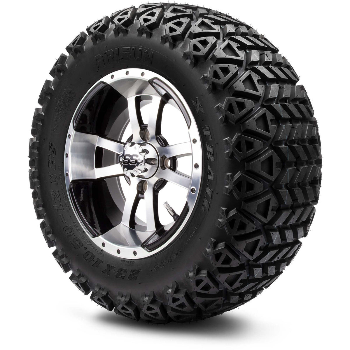 MODZ® 12" Storm Trooper Machined Black Wheels & Off-Road Tires Combo
