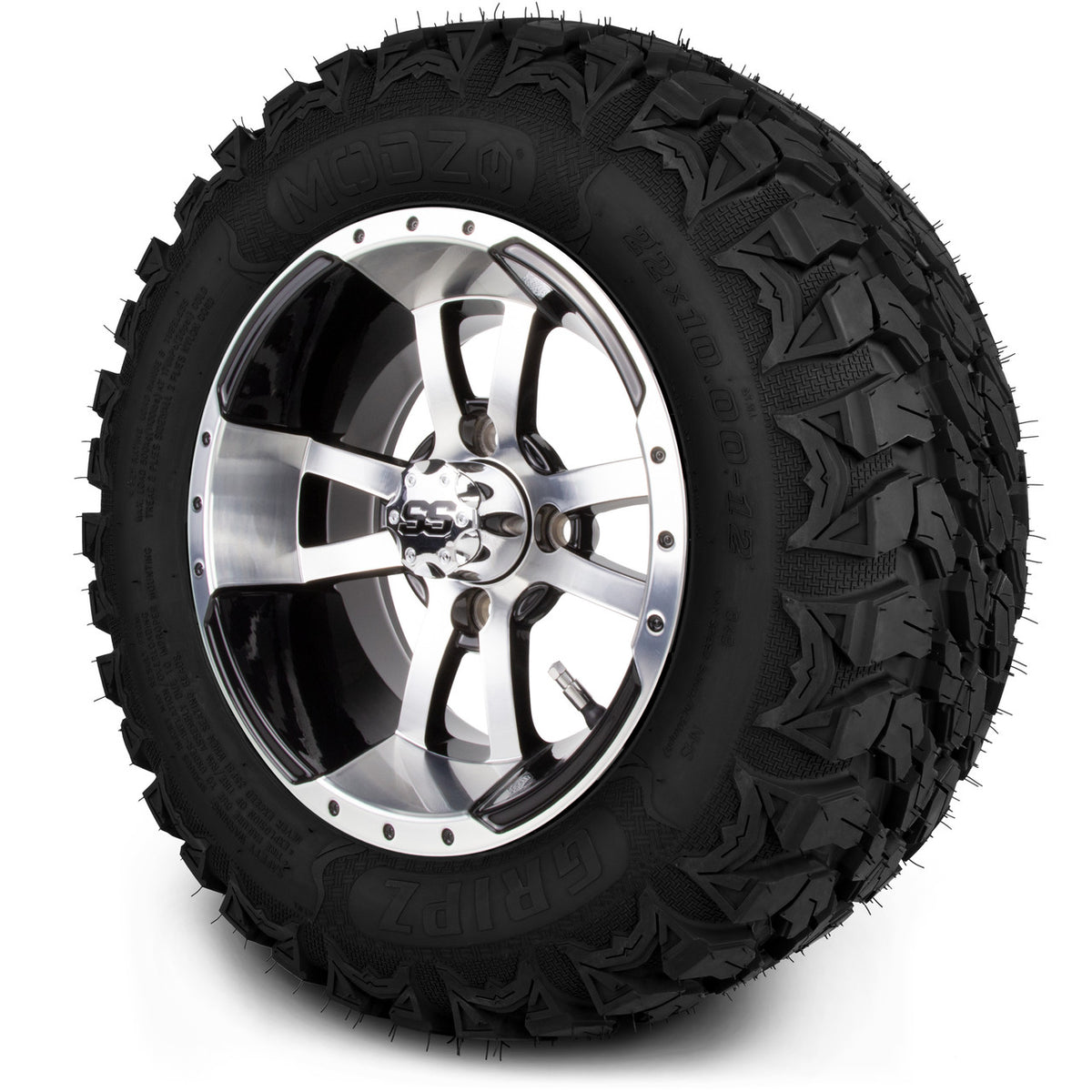 MODZ® 12" Storm Trooper Machined Black Wheels & Off-Road Tires Combo