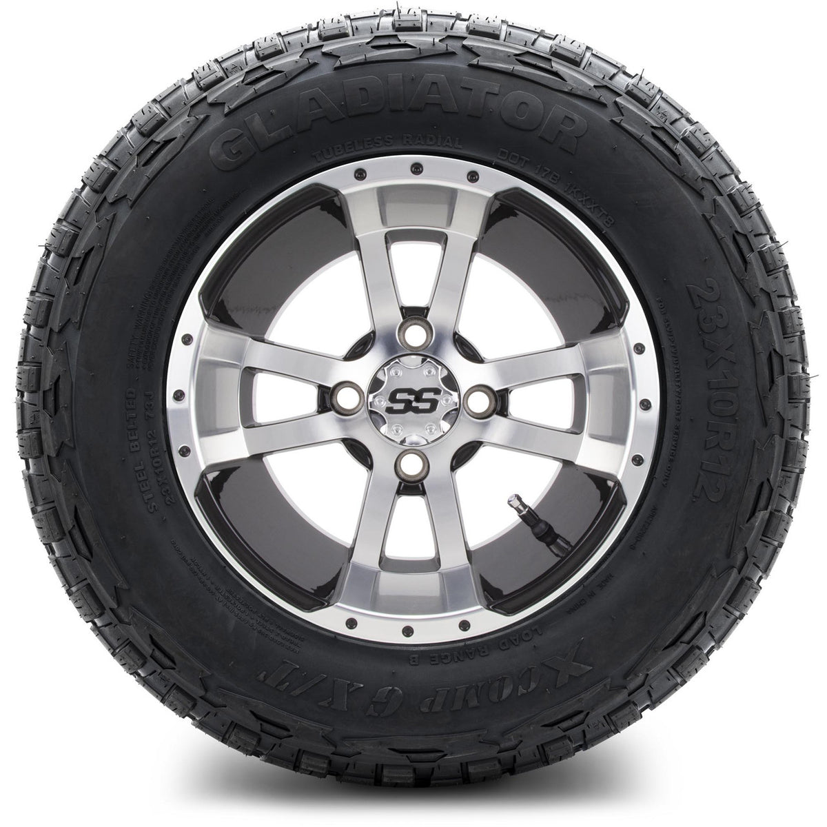 MODZ® 12" Storm Trooper Machined Black Wheels & Off-Road Tires Combo