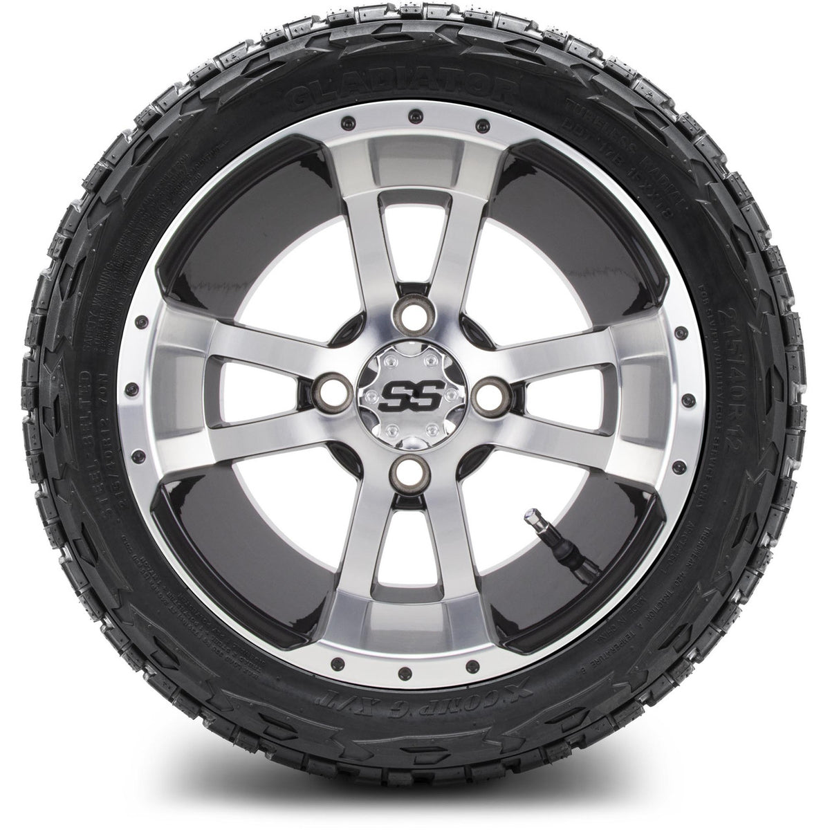 MODZ® 12" Storm Trooper Machined Black Wheels & Off-Road Tires Combo