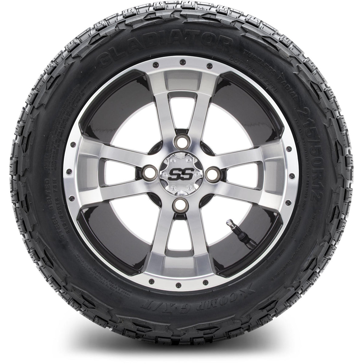 MODZ® 12" Storm Trooper Machined Black Wheels & Off-Road Tires Combo