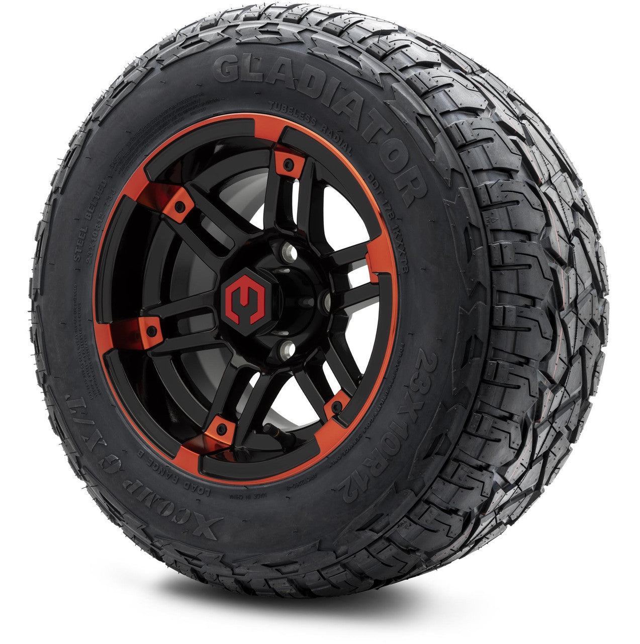 MODZ® 12" Aftershock Red and Black Wheels & Off-Road Tires Combo