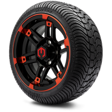 MODZ® 12" Aftershock Red and Black Wheels & Street Tires Combo