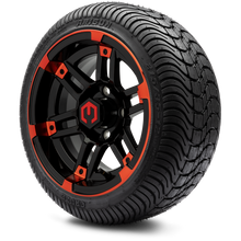 MODZ® 12" Aftershock Red and Black Wheels & Street Tires Combo