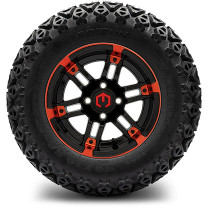 MODZ® 12" Aftershock Red and Black Wheels & Off-Road Tires Combo